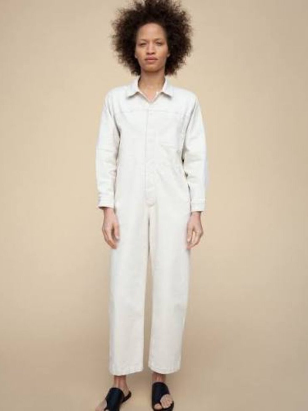SHAINA MOTE WORK COVERALL — NATURAL — SIZE S